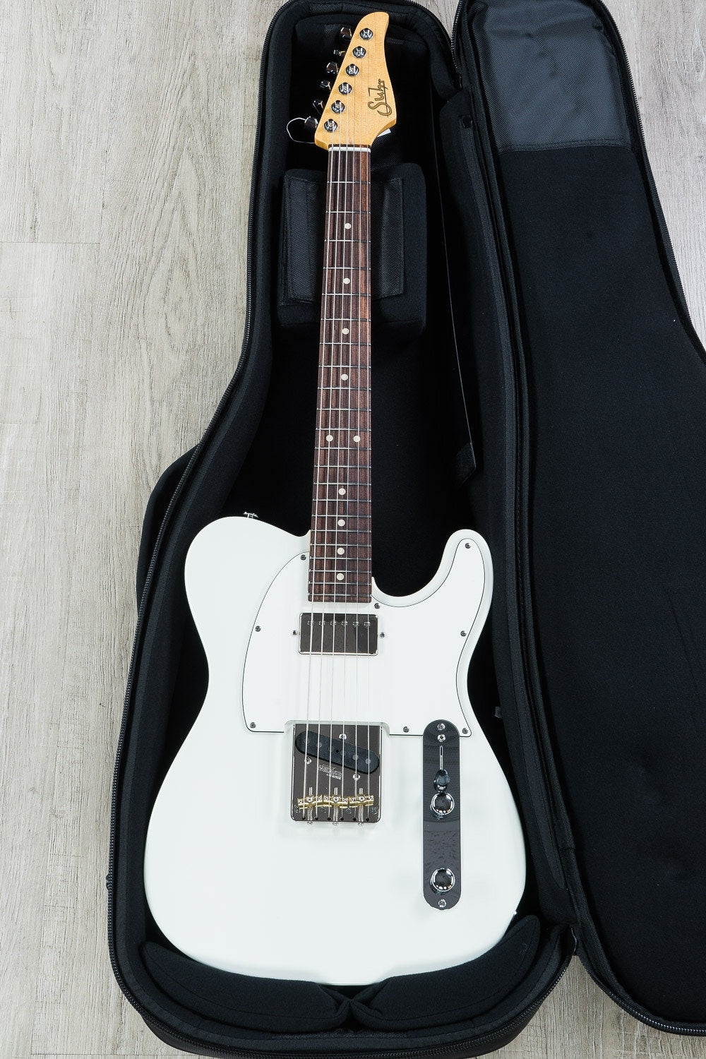 Suhr Classic T Pro HS Electric Guitar, Indian Rosewood Fingerboard, SSCII, Deluxe Padded Gig Bag - Olympic White