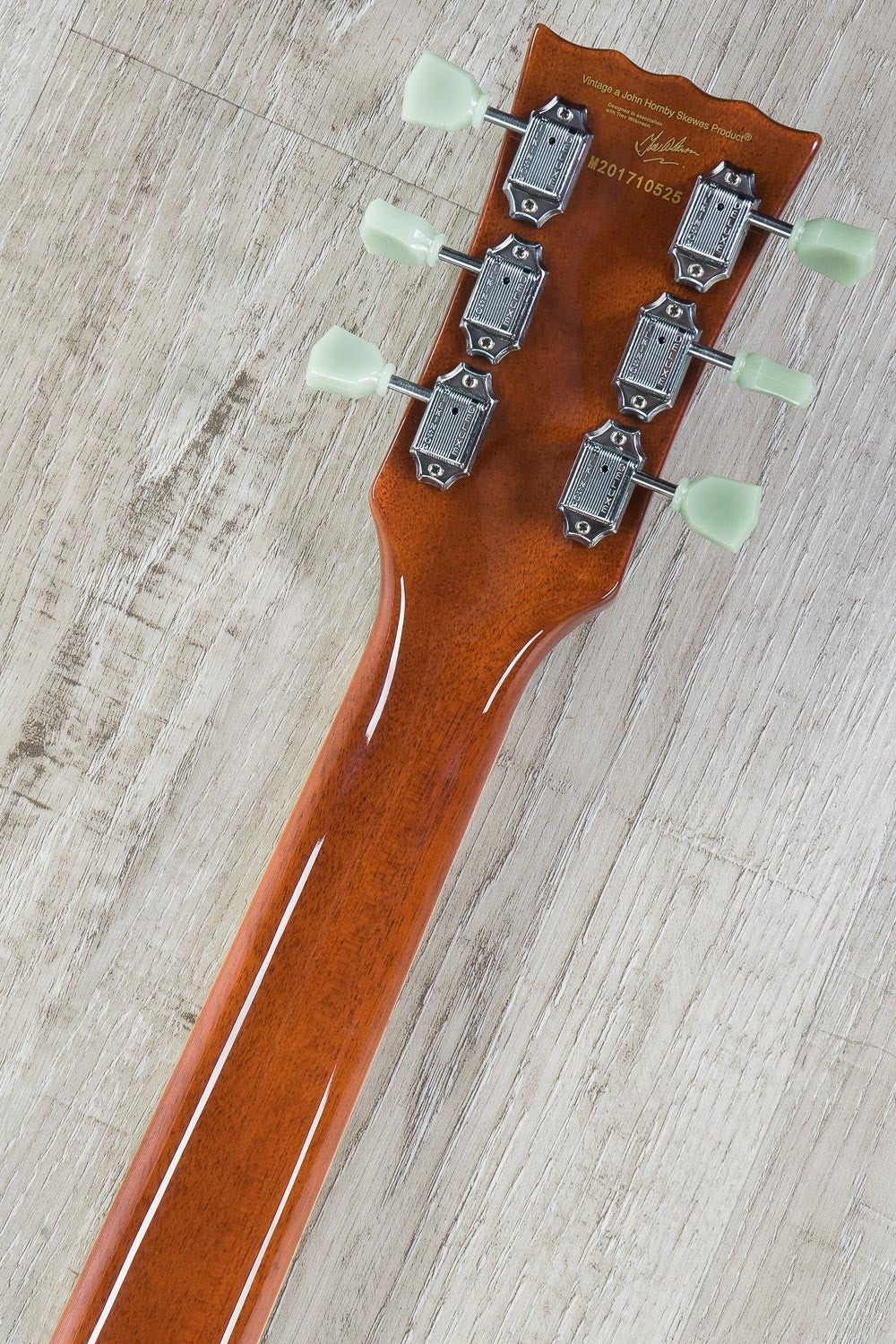Vintage V100HBP Limited Edition HH Electric Guitar, Flamed Maple Top, Rosewood Fingerboard - Honey Burst