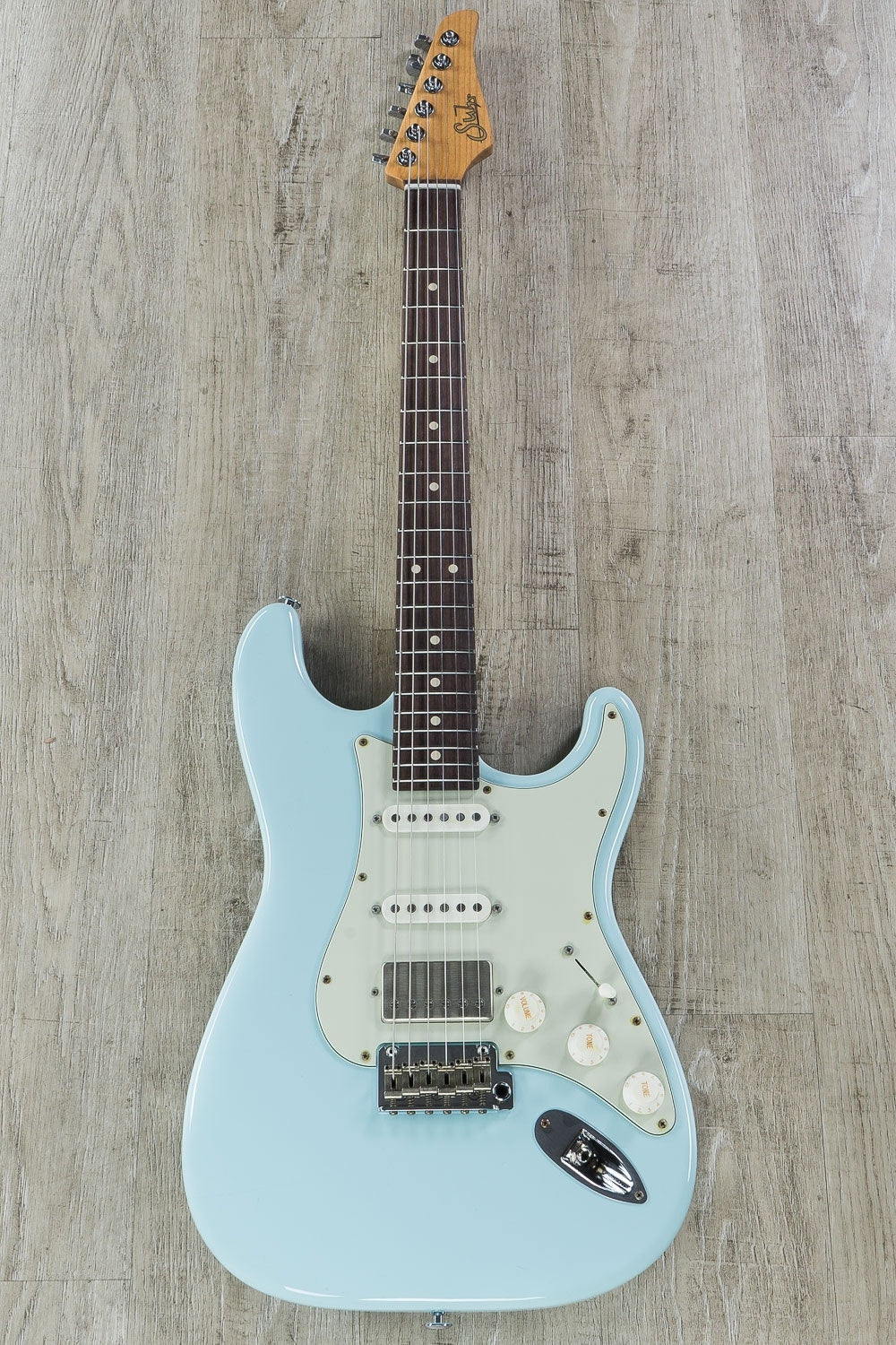 Suhr Classic S Antique Roasted Electric Guitar, Indian Rosewood Fingerboard, Deluxe Padded Gig Bag - Sonic Blue