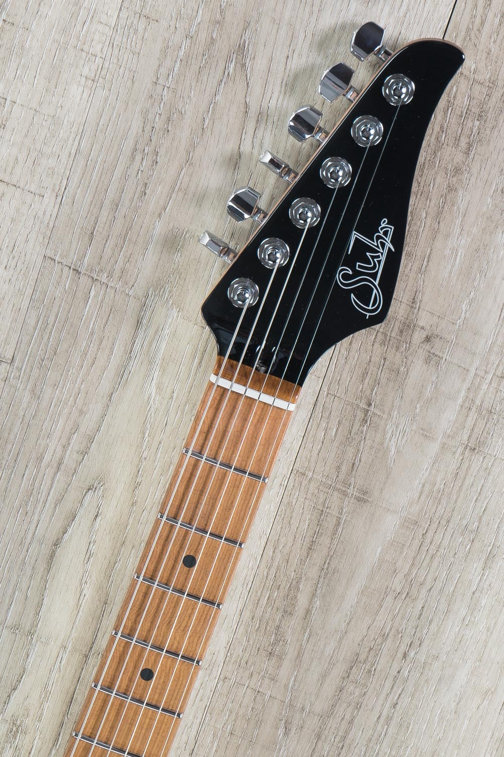 Suhr Guitars Modern Plus Electric Guitar, Roasted Maple, Faded Trans Whale Blue Burst