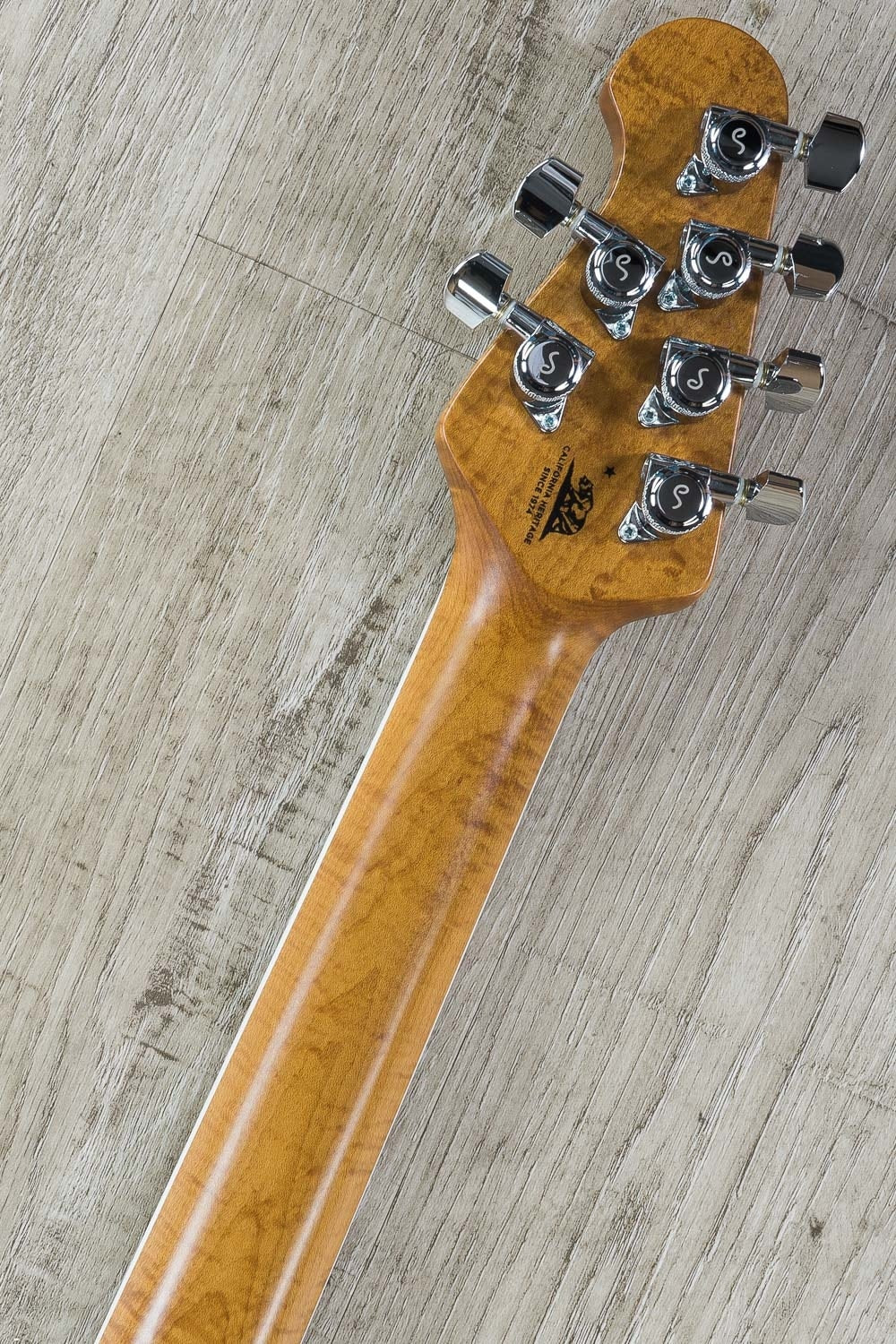 Ernie Ball Music Man BFR StingRay HH Electric Guitar, Rosewood Fingerboard, Hard Case - White Smoke