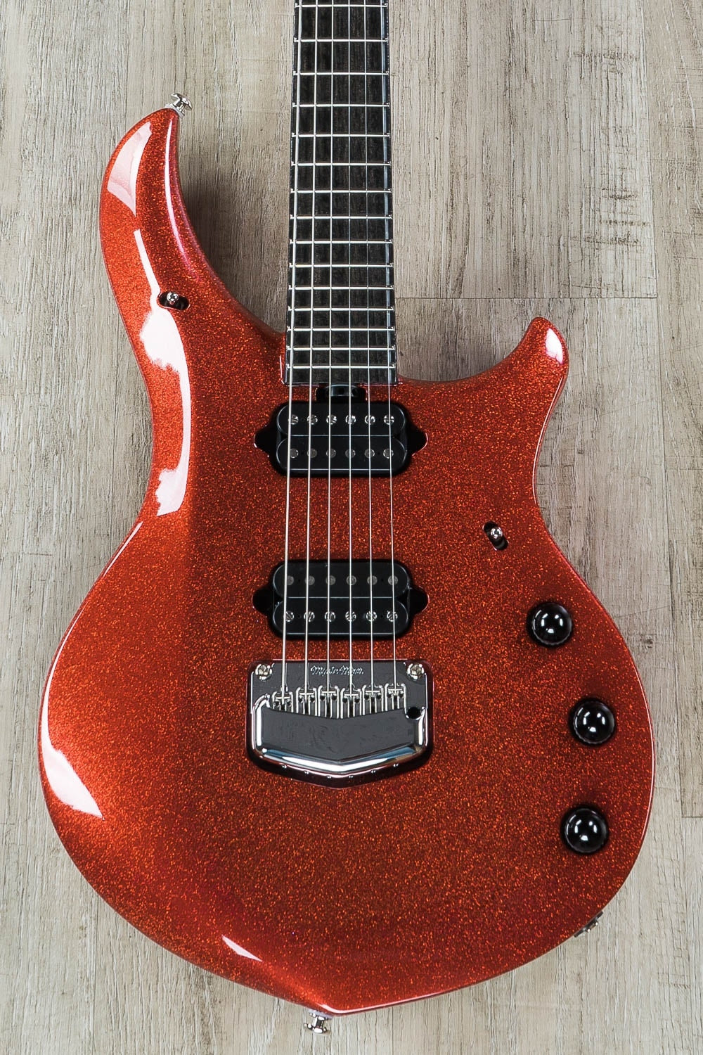 Ernie Ball Music Man BFR John Petrucci Majesty 6-String Electric Guitar with Hard Case - Cinnabar Red Sparkle (2)