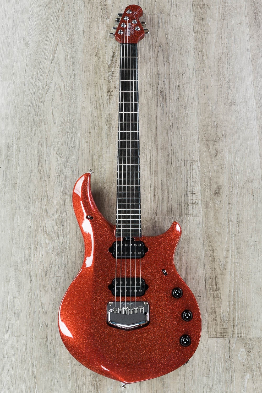 Ernie Ball Music Man BFR John Petrucci Majesty 6-String Electric Guitar with Hard Case - Cinnabar Red Sparkle (2)