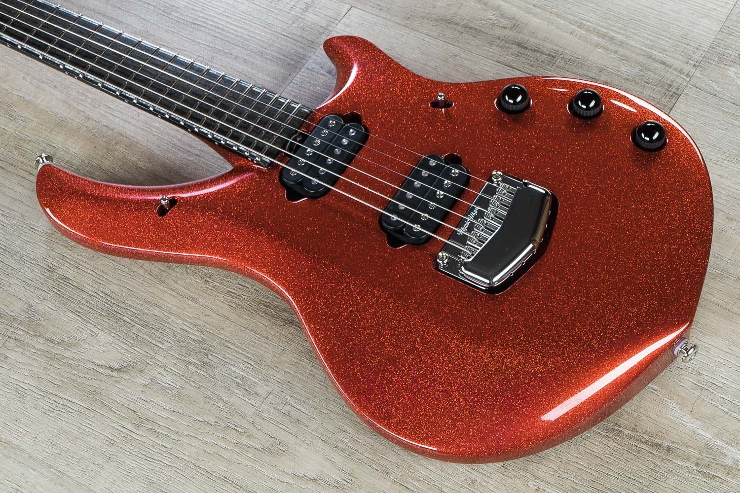 Ernie Ball Music Man BFR John Petrucci Majesty 6-String Electric Guitar with Hard Case - Cinnabar Red Sparkle (2)
