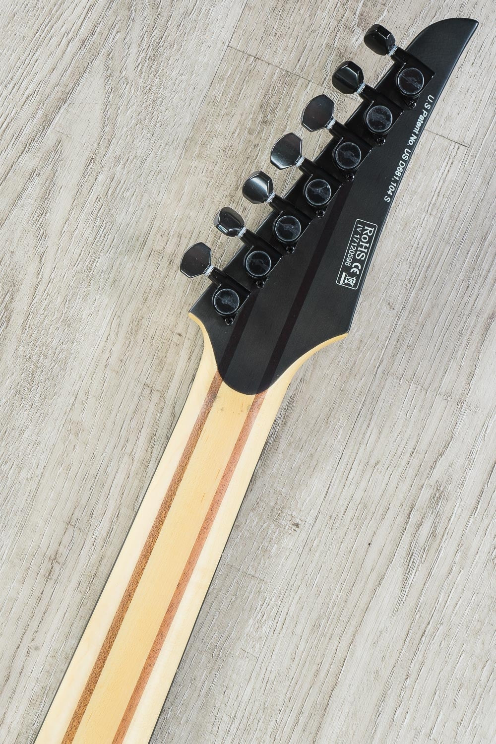 Legator Ninja R 300-PRO Multi-Scale 7-String Electric Guitar, Ebony Fingerboard - Satin Charcoal / Black Burl