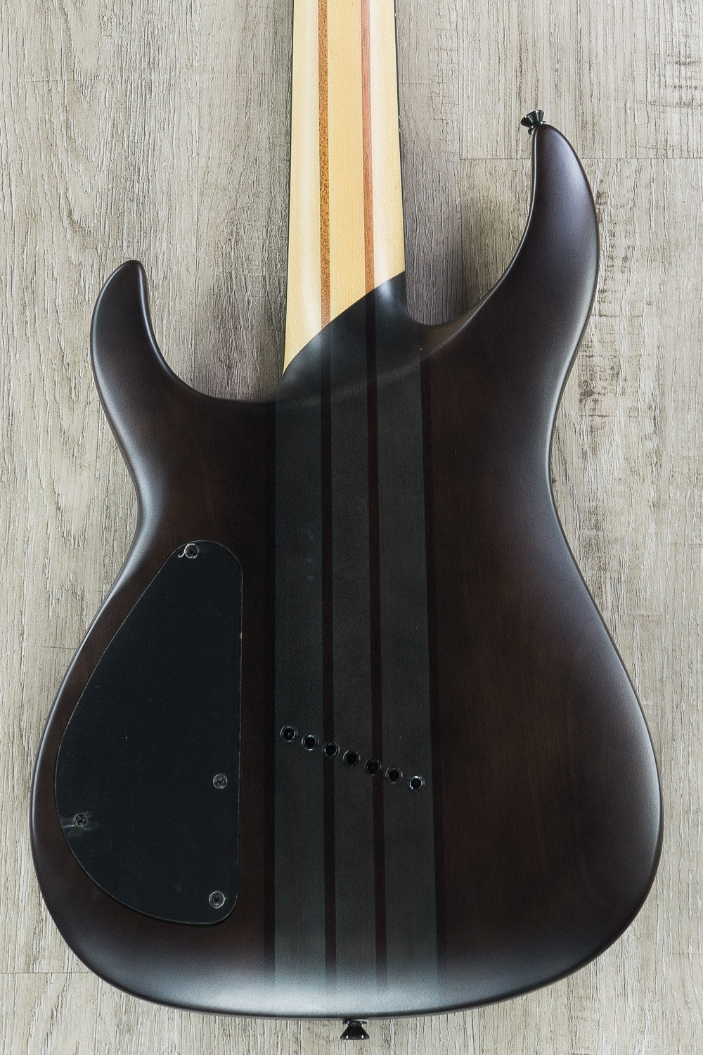 Legator Ninja R 300-PRO Multi-Scale 7-String Electric Guitar, Ebony Fingerboard - Satin Charcoal / Black Burl