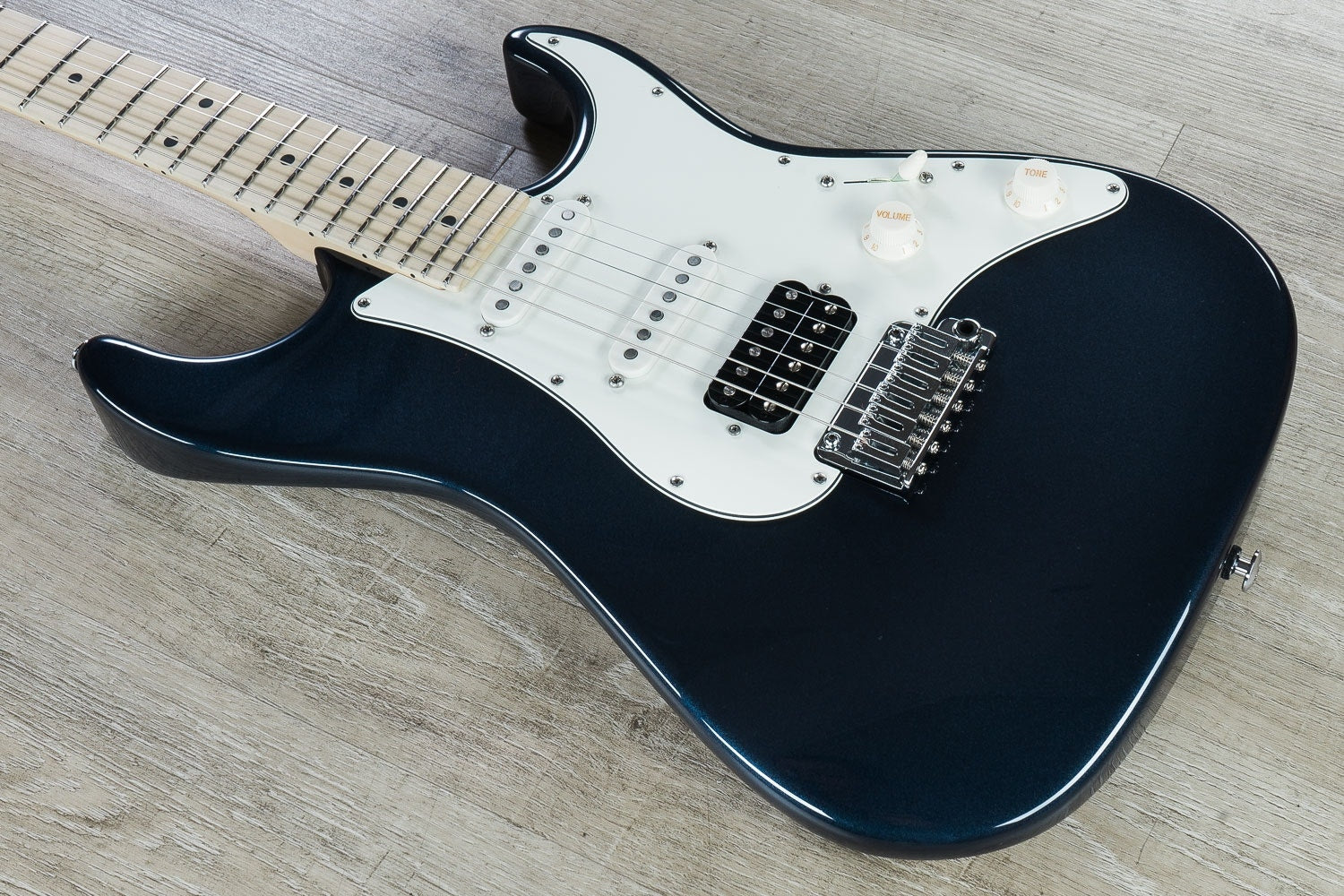 Suhr Standard HSS Electric Guitar, SSCII, Maple Fingerboard, Deluxe Padded Gig Bag - Mercedes Blue Metallic