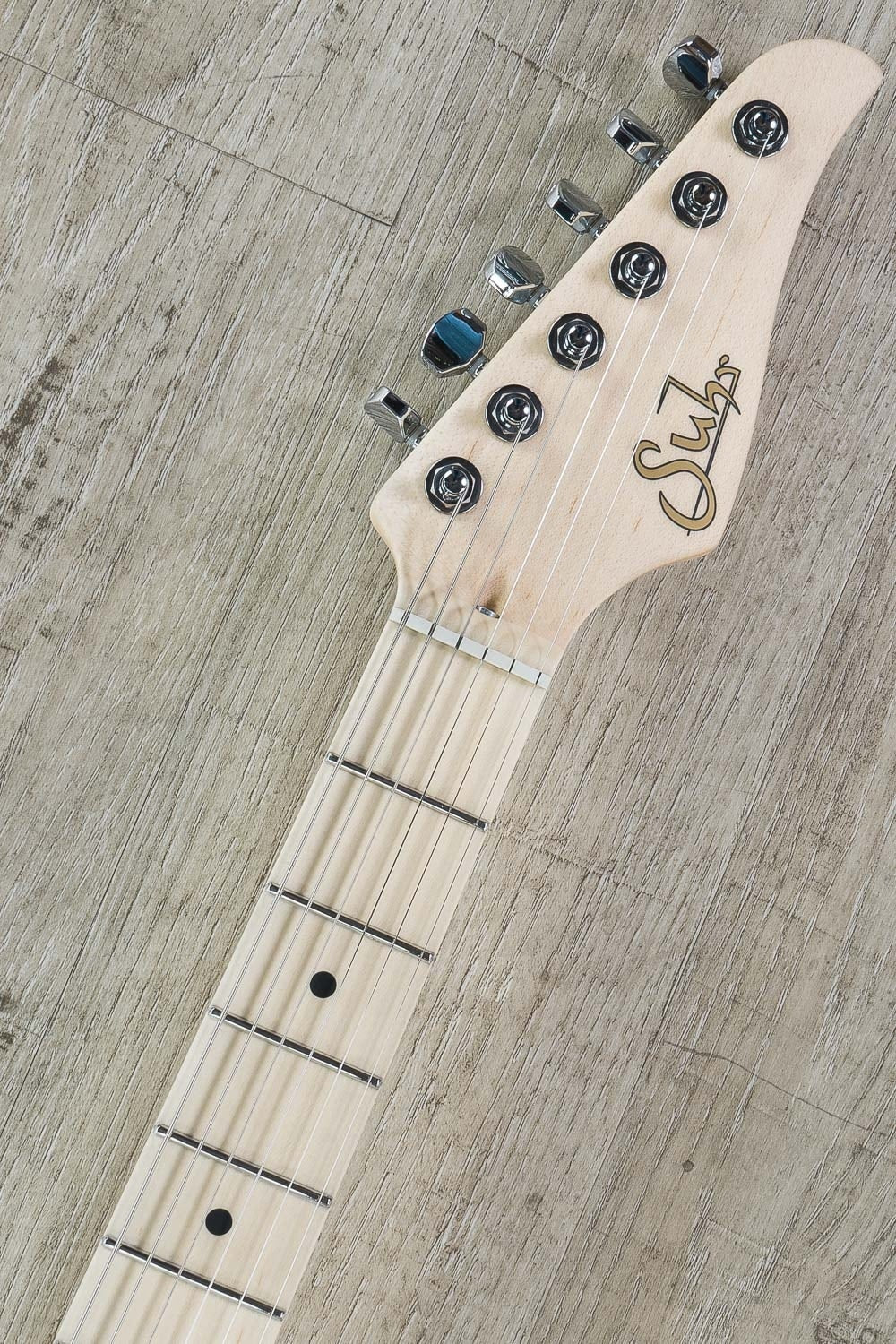 Suhr Standard HSS Electric Guitar, SSCII, Maple Fingerboard, Deluxe Padded Gig Bag - Mercedes Blue Metallic