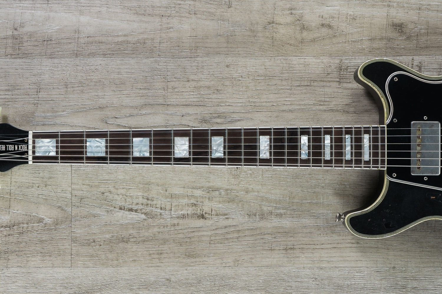 Rock N Roll Relics Thunders Custom Double Cut Electric Guitar, Rosewood Fingerboard, Light Aging, Hard Case - Black