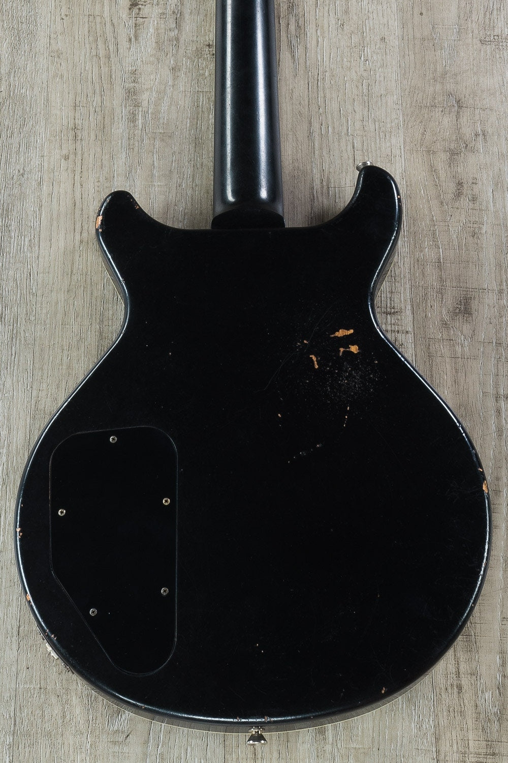 Rock N Roll Relics Thunders Custom Double Cut Electric Guitar, Rosewood Fingerboard, Light Aging, Hard Case - Black