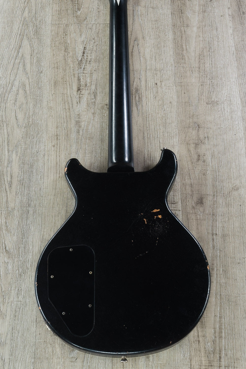 Rock N Roll Relics Thunders Custom Double Cut Electric Guitar, Rosewood Fingerboard, Light Aging, Hard Case - Black