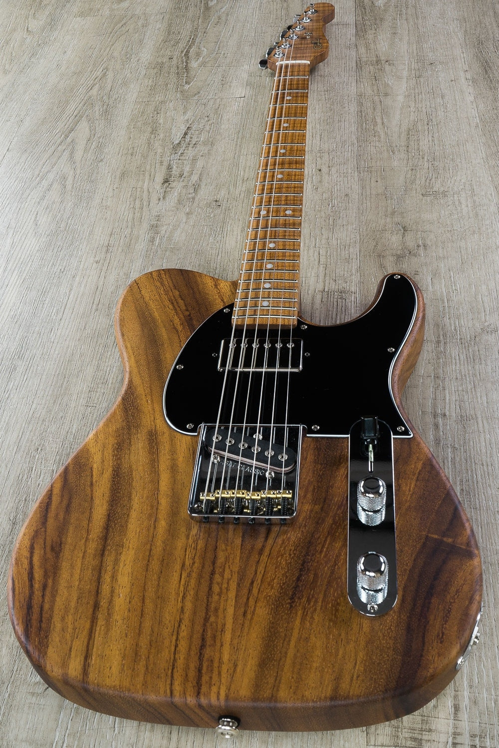 G&L USA Custom Shop ASAT Classic Bluesboy Electric Guitar, Roasted Flame Maple Neck, Hard Case - Natural Satin Frost