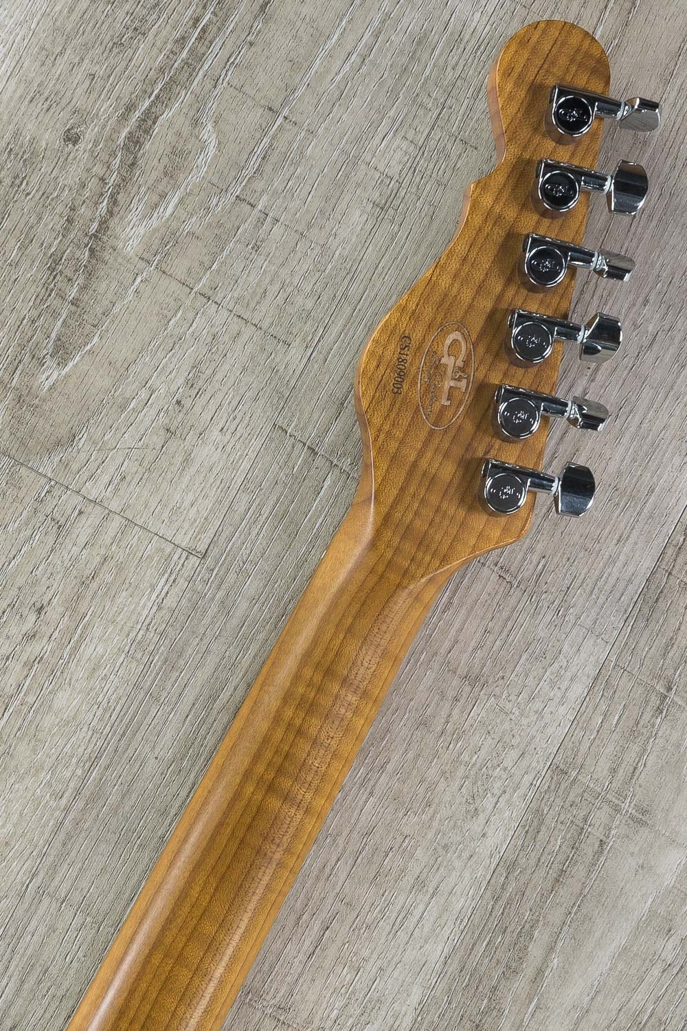 G&L USA Custom Shop ASAT Classic Bluesboy Electric Guitar, Roasted Flame Maple Neck, Hard Case - Natural Satin Frost