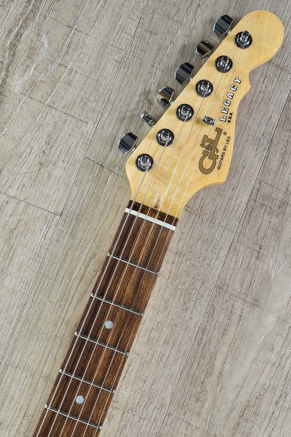 G&L Fullerton Deluxe Legacy SSS Electric Guitar, Caribbean Rosewood Fingerboard, Hard Case - 3-Tone Sunburst