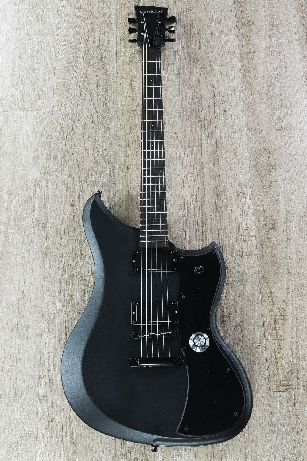 Dunable Murder Yeti HH Electric Guitar, Maple Fretboard, Hard Case - Black Matte Finish