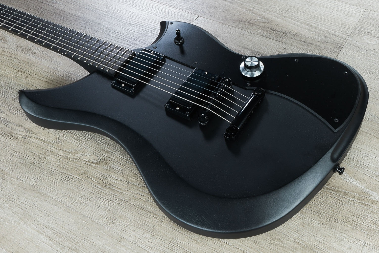 Dunable Murder Yeti HH Electric Guitar, Maple Fretboard, Hard Case - Black Matte Finish