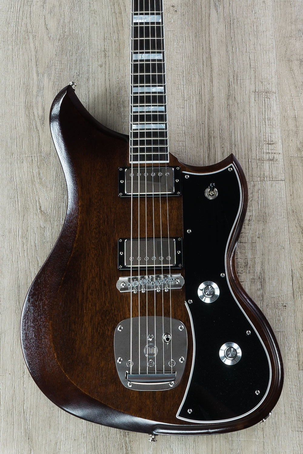 Dunable Yeti Electric Guitar, Ebony Fretboard, Hard Case - Walnut Stain