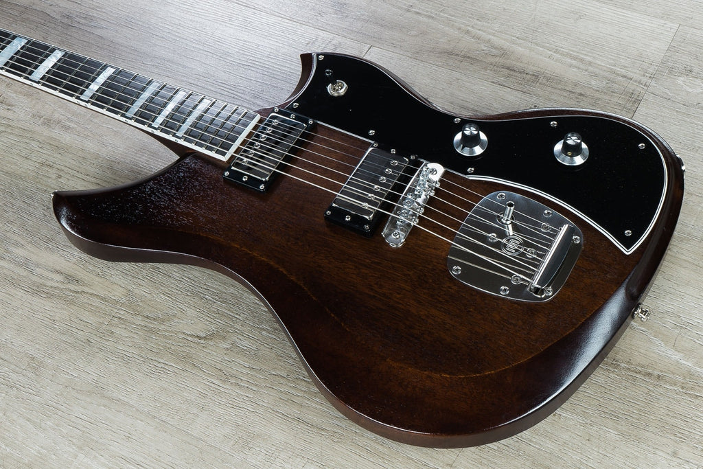 Dunable Yeti Electric Guitar, Ebony Fretboard, Hard Case - Walnut Stain