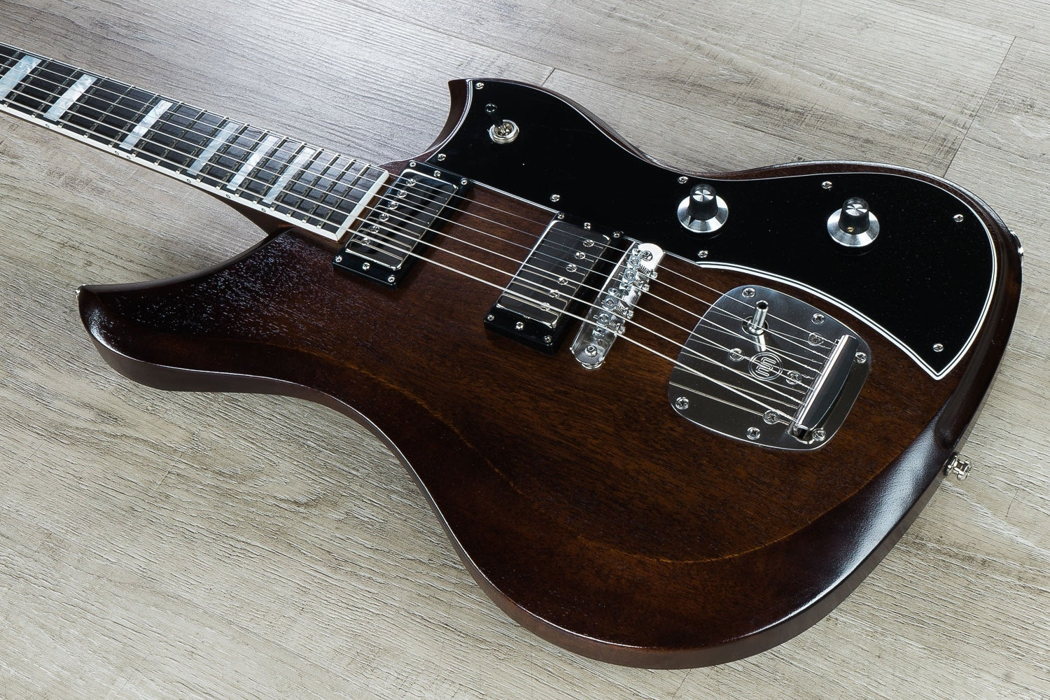 Dunable Yeti Electric Guitar, Ebony Fretboard, Hard Case - Walnut Stain