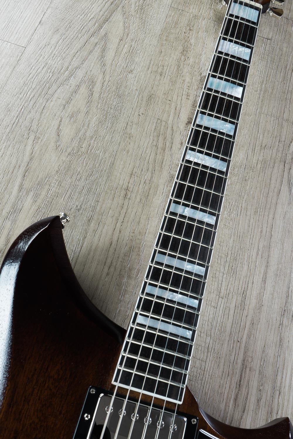 Dunable Yeti Electric Guitar, Ebony Fretboard, Hard Case - Walnut Stain