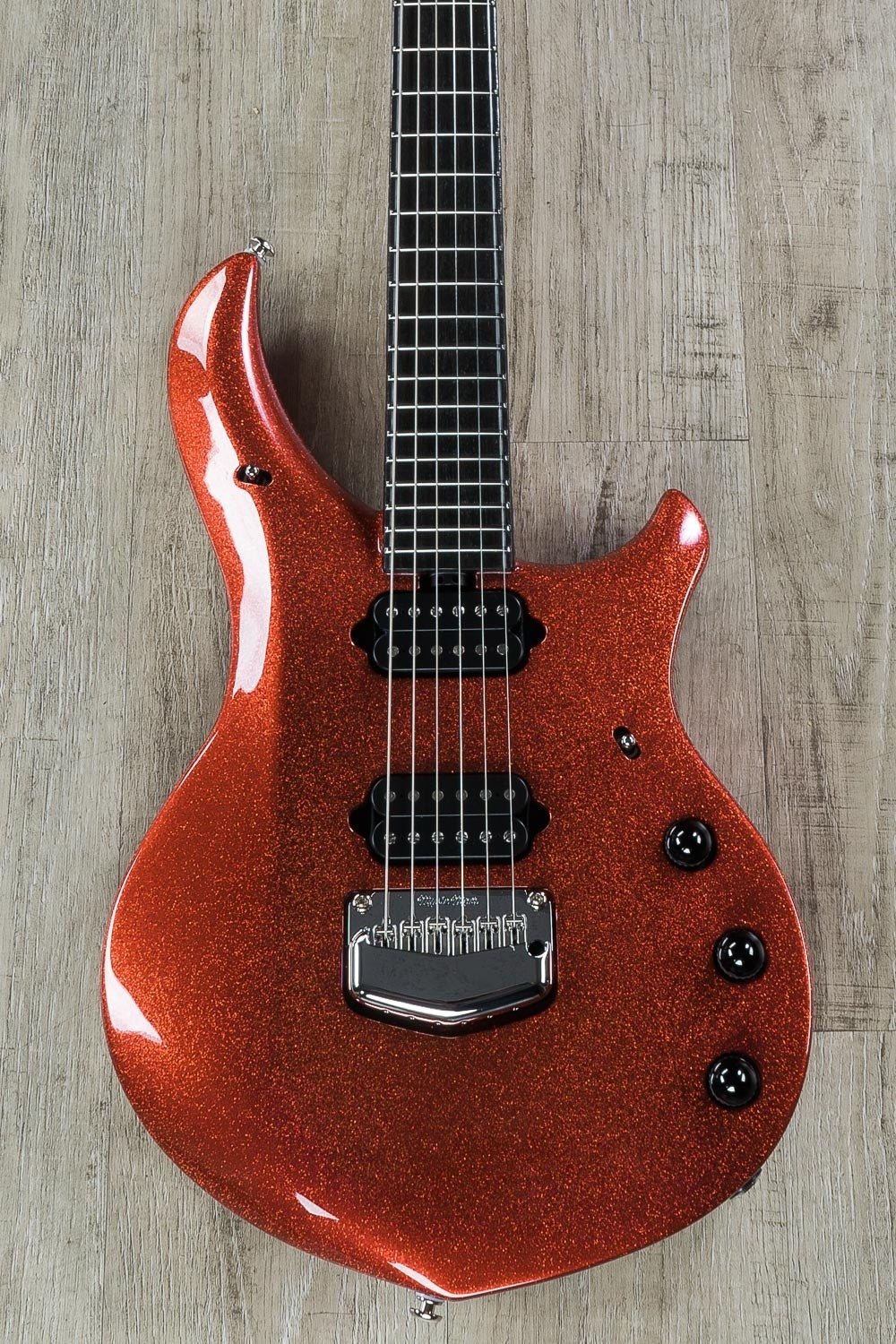 Ernie Ball Music Man BFR John Petrucci Majesty 6-String Electric Guitar with Hard Case - Cinnabar Red Sparkle (1)