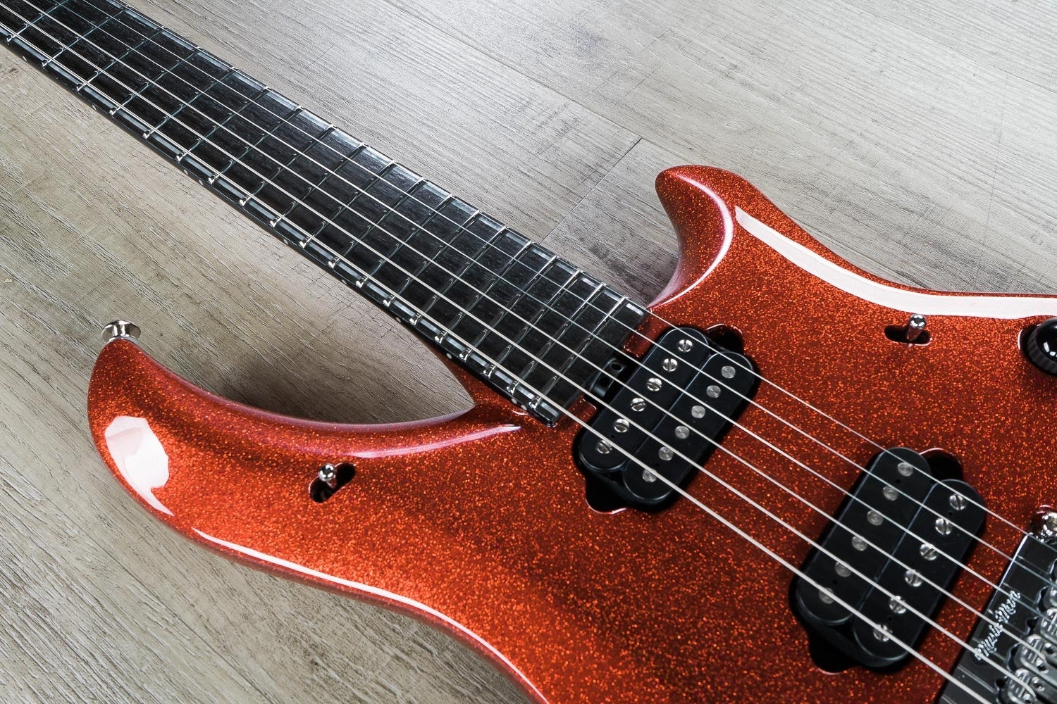 Ernie Ball Music Man BFR John Petrucci Majesty 6-String Electric Guitar with Hard Case - Cinnabar Red Sparkle (1)