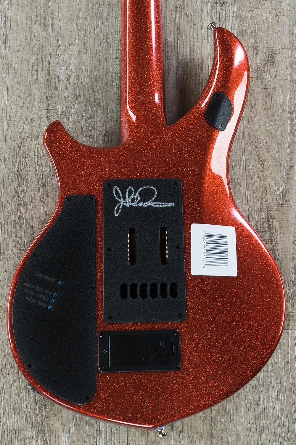 Ernie Ball Music Man BFR John Petrucci Majesty 6-String Electric Guitar with Hard Case - Cinnabar Red Sparkle (1)