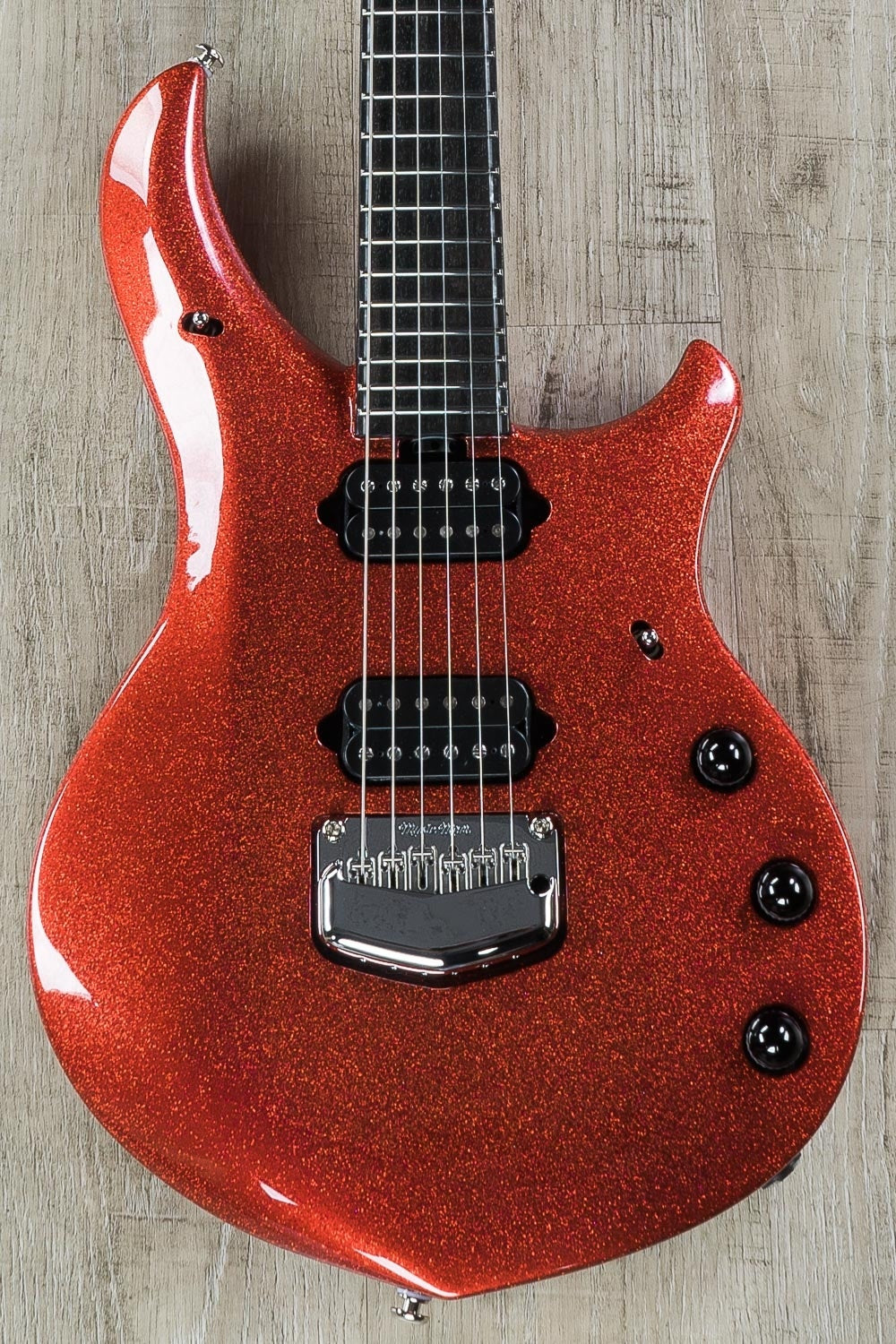 Ernie Ball Music Man BFR John Petrucci Majesty 6-String Electric Guitar with Hard Case - Cinnabar Red Sparkle