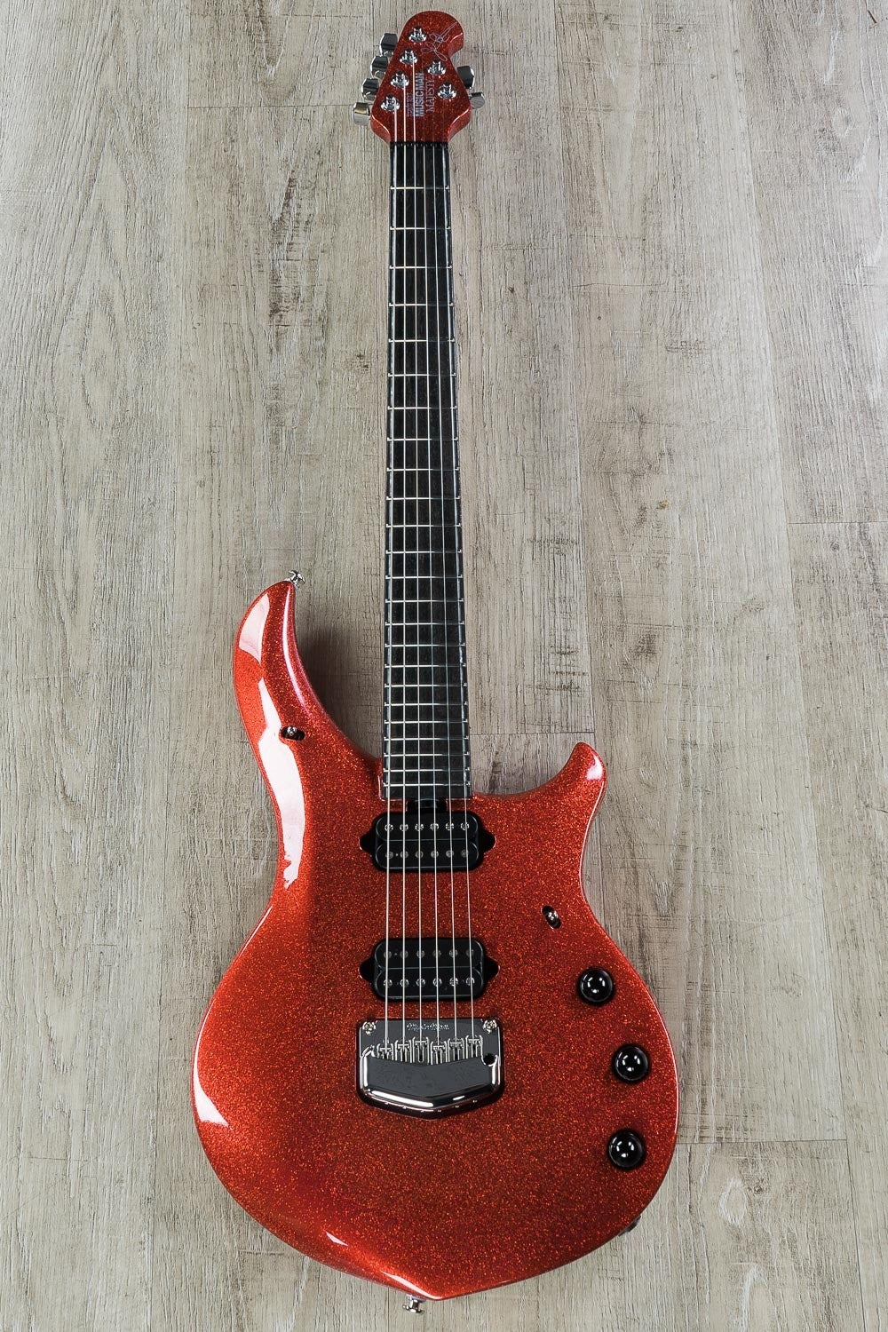 Ernie Ball Music Man BFR John Petrucci Majesty 6-String Electric Guitar with Hard Case - Cinnabar Red Sparkle