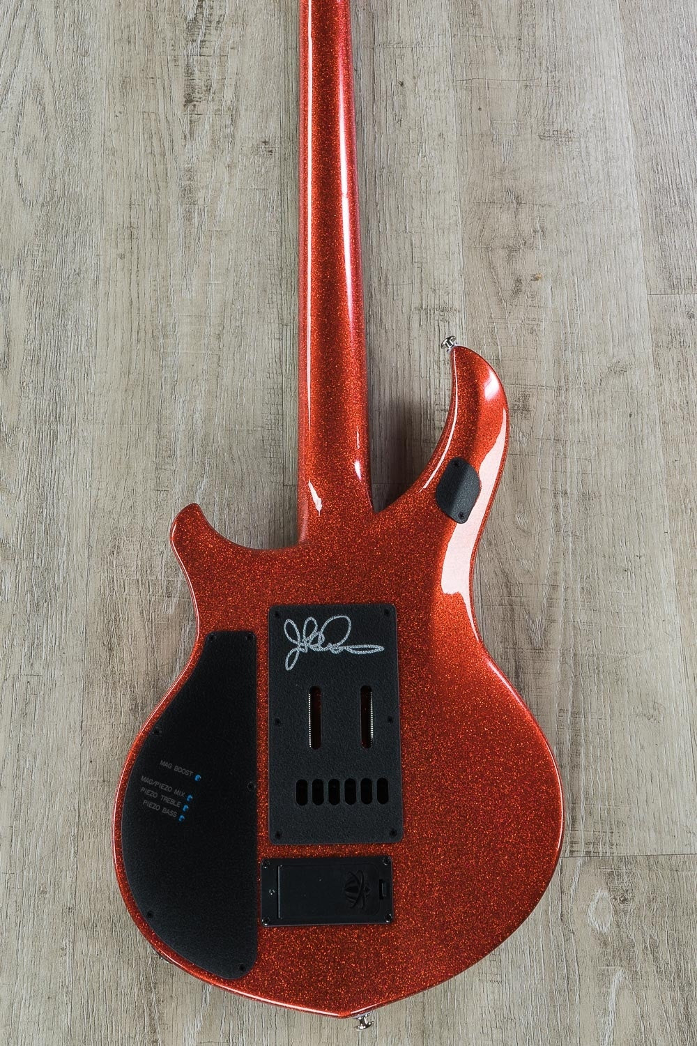 Ernie Ball Music Man BFR John Petrucci Majesty 6-String Electric Guitar with Hard Case - Cinnabar Red Sparkle