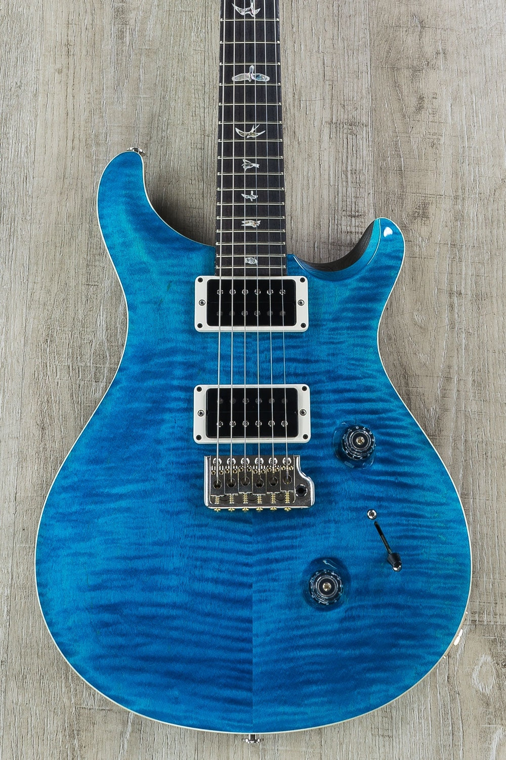PRS Paul Reed Smith Custom 24 Electric Guitar, Rosewood Fingerboard, Flame Maple, Hardshell Case - Blue Matteo
