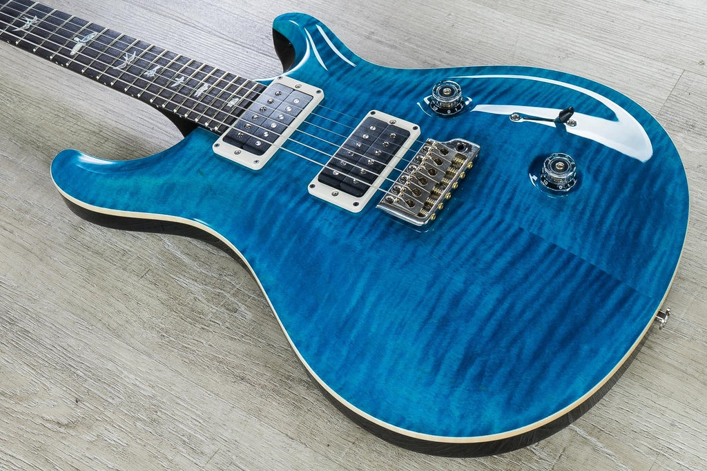 PRS Paul Reed Smith Custom 24 Electric Guitar, Rosewood Fingerboard, Flame Maple, Hardshell Case - Blue Matteo