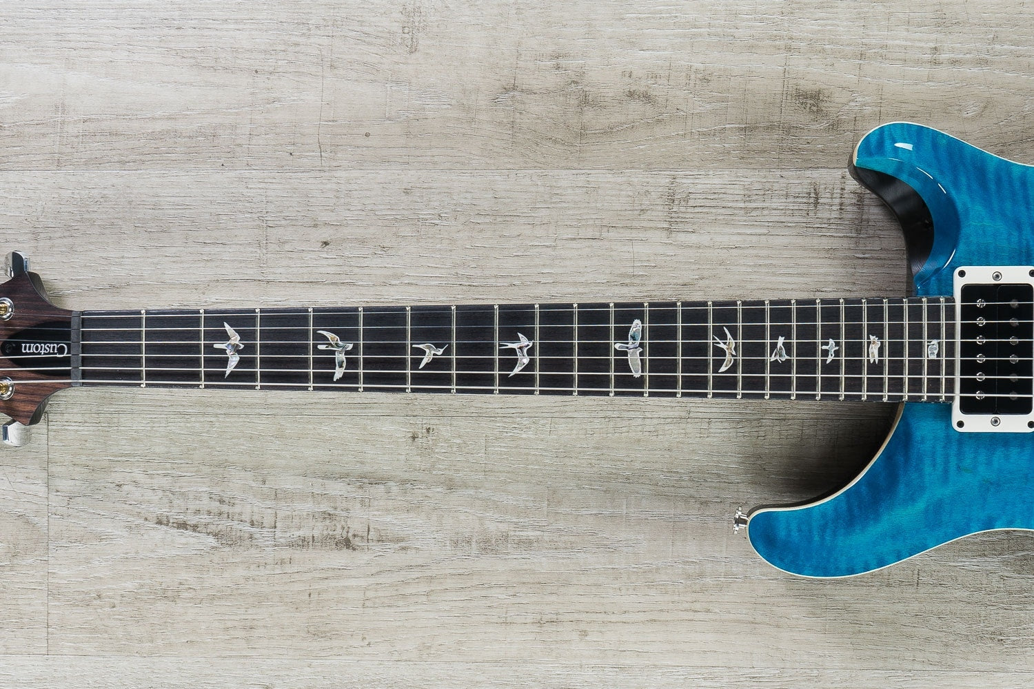 PRS Paul Reed Smith Custom 24 Electric Guitar, Rosewood Fingerboard, Flame Maple, Hardshell Case - Blue Matteo