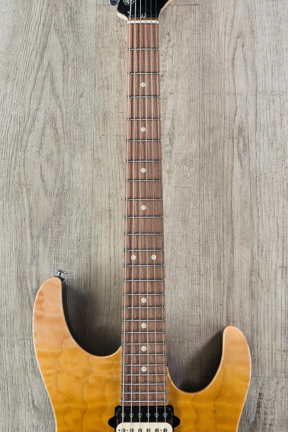 Suhr Limited Edition Modern Plus Curly Electric Guitar, Roasted Maple, Pau Ferro, Gig Bag - Desert Gradient