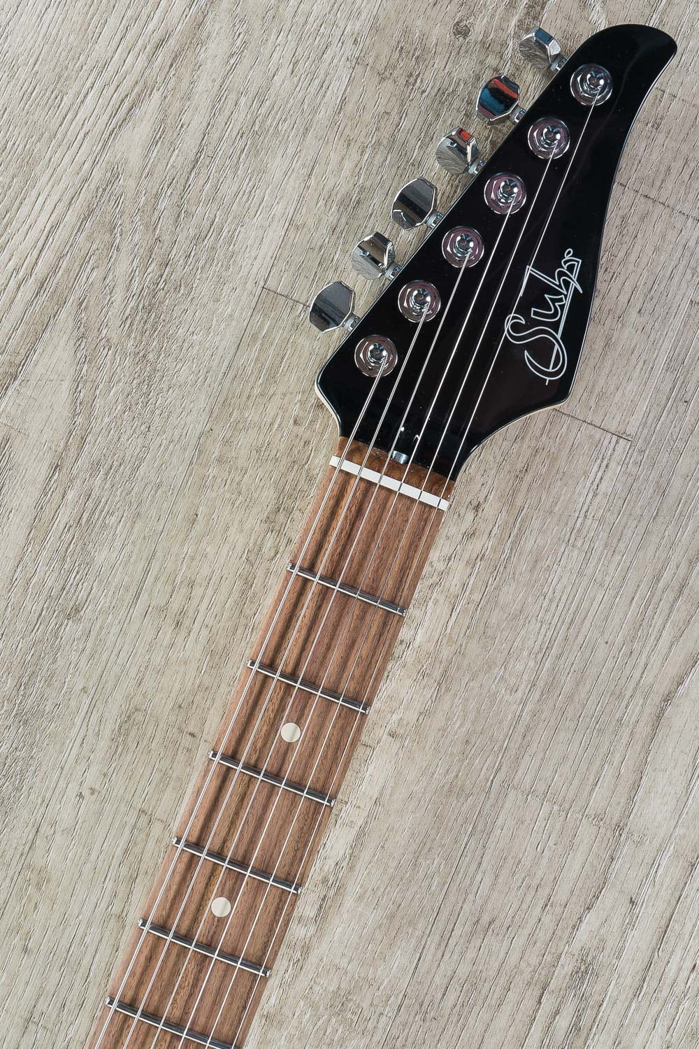 Suhr Limited Edition Modern Plus Curly Electric Guitar, Roasted Maple, Pau Ferro, Gig Bag - Desert Gradient