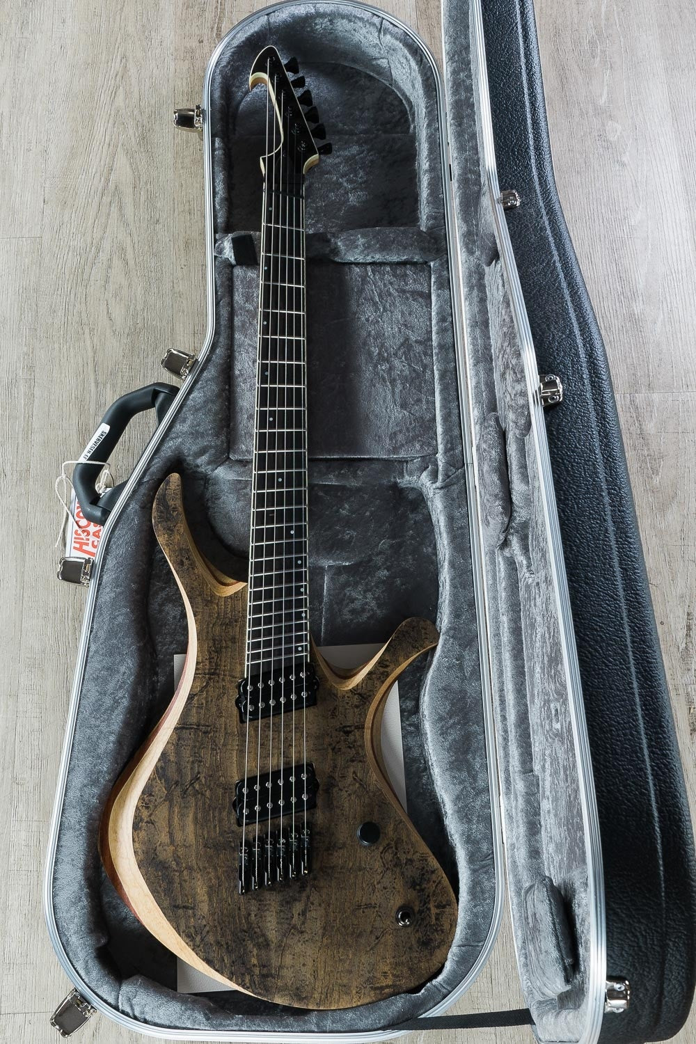 Skervesen Swan 6 FF Multi-Scale Electric Guitar, Swamp Ash, Black Limba, Ebony Fingerboard, Hiscox Hard Case - Natural