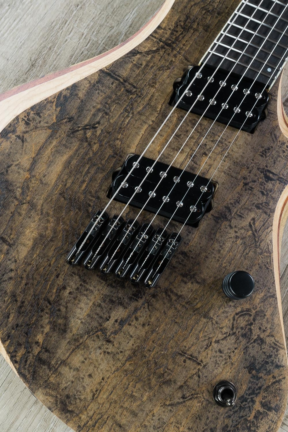 Skervesen Swan 6 FF Multi-Scale Electric Guitar, Swamp Ash, Black Limba, Ebony Fingerboard, Hiscox Hard Case - Natural