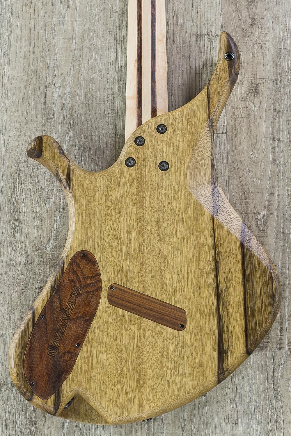 Skervesen Swan 6 FF Multi-Scale Electric Guitar, Swamp Ash, Black Limba, Ebony Fingerboard, Hiscox Hard Case - Natural