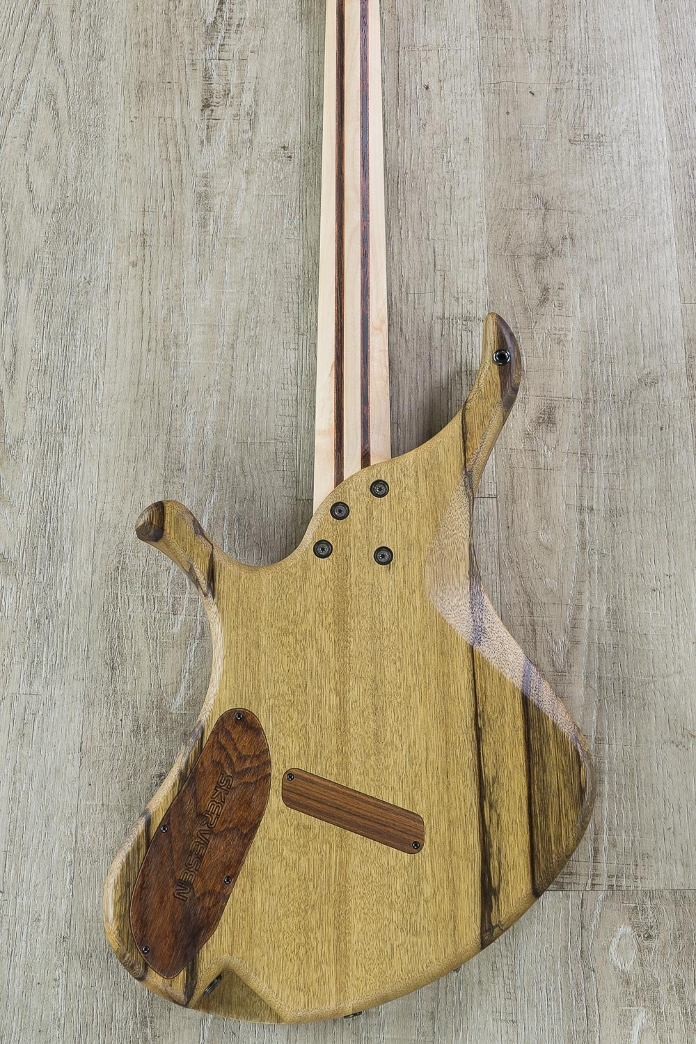 Skervesen Swan 6 FF Multi-Scale Electric Guitar, Swamp Ash, Black Limba, Ebony Fingerboard, Hiscox Hard Case - Natural