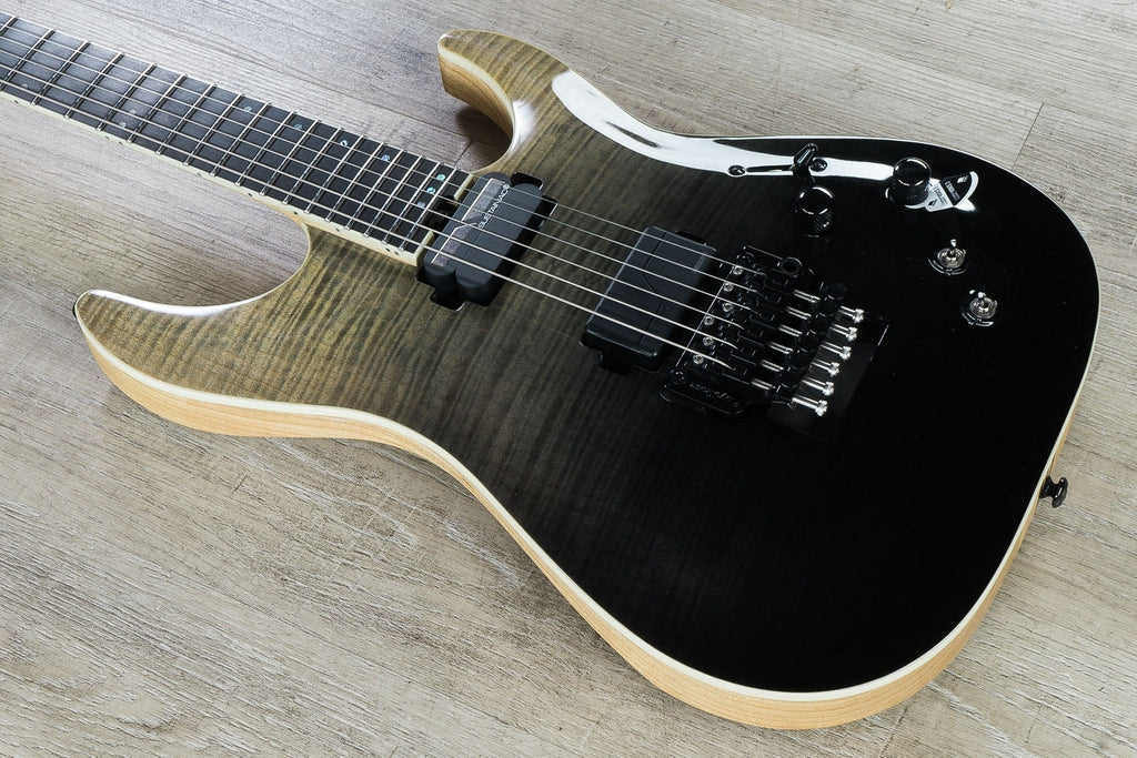 Schecter C-1 FR S SLS Elite Electric Guitar, Flamed Maple Top - Black Fade Burst