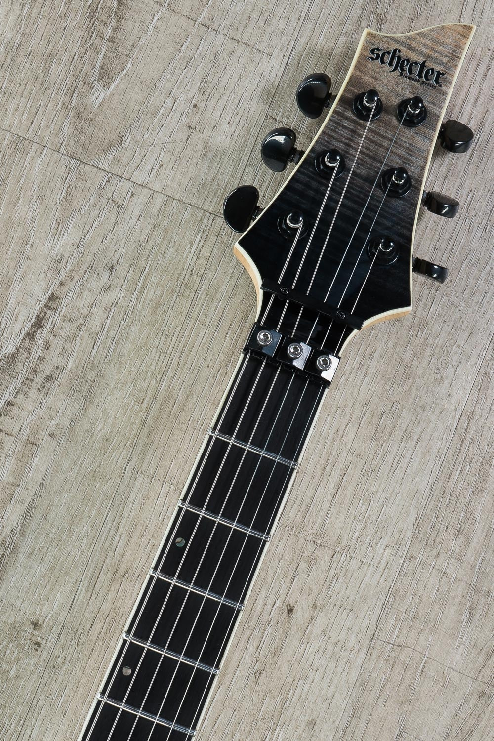 Schecter C-1 FR S SLS Elite Electric Guitar, Flamed Maple Top - Black Fade Burst