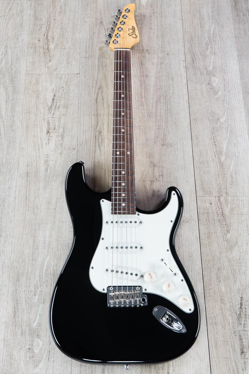 Suhr Classic S SSS Electric Guitar, Indian Rosewood Fretboard, SSCII, Deluxe Gig Bag - Black