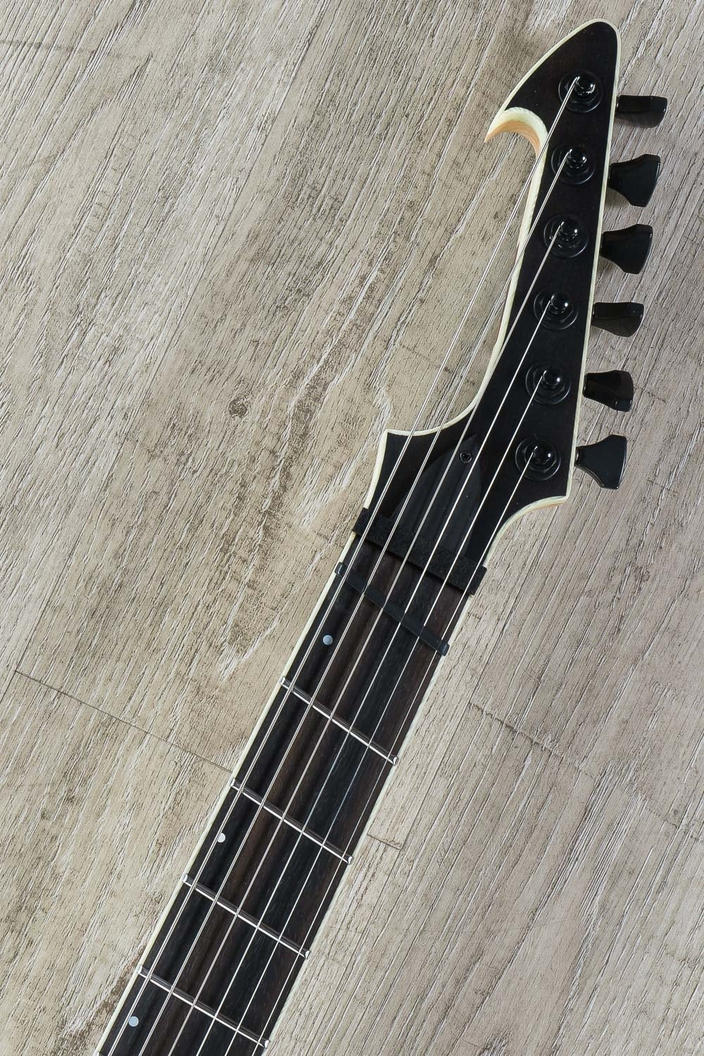 Skervesen Swan 6 FF Multi-Scale Electric Guitar, Swamp Ash, Ebony Fingerboard, Bare Knuckle Pickups, Hiscox Hard Case - Black Ash