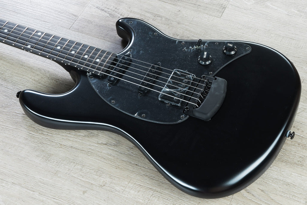 Ernie Ball Music Man Cutlass RS HSS Electric Guitar, Stealth Ebony Neck, Hard Case - Stealth Black