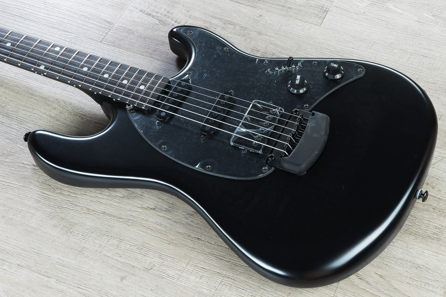Ernie Ball Music Man Cutlass RS HSS Electric Guitar, Stealth Ebony Neck, Hard Case - Stealth Black