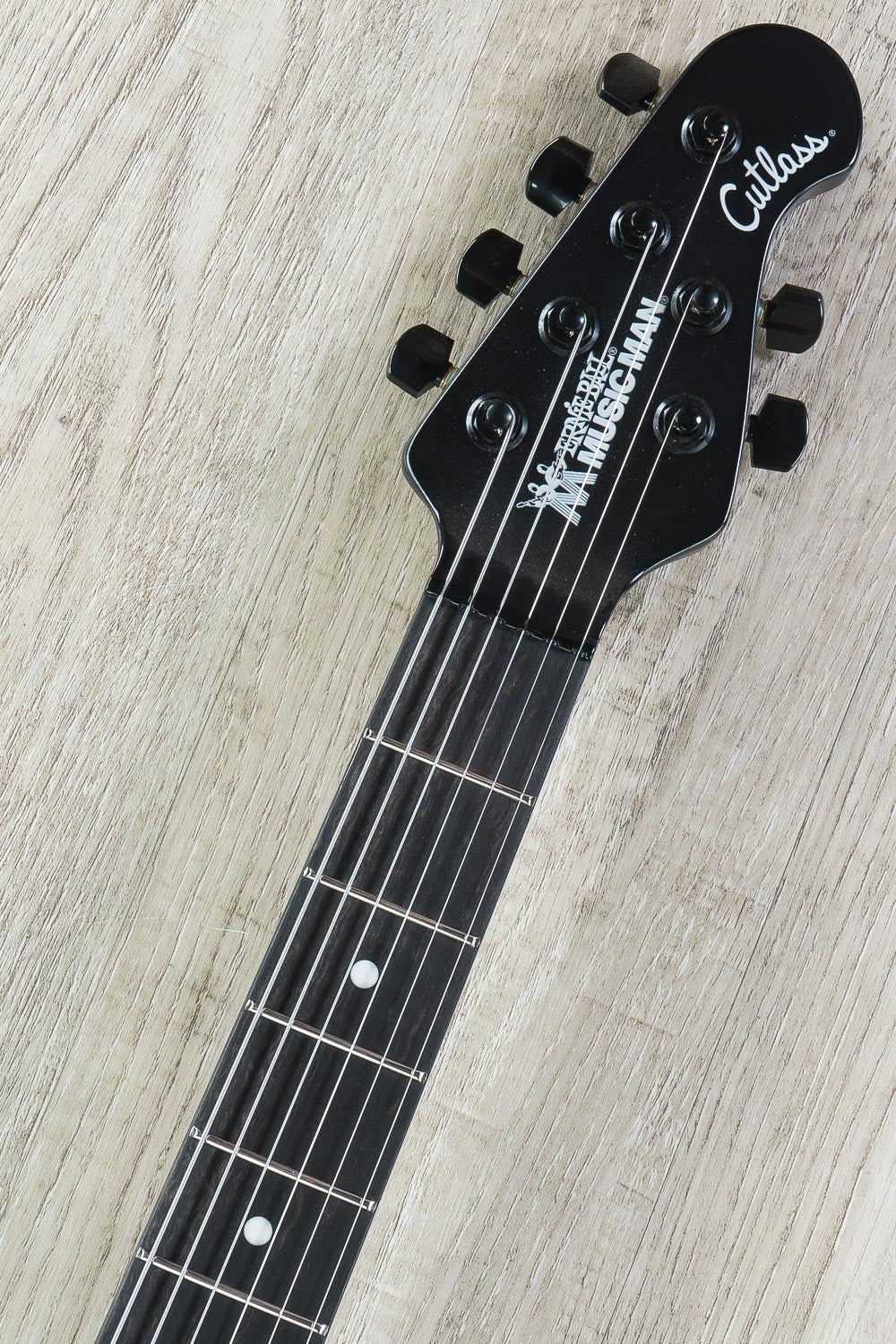 Ernie Ball Music Man Cutlass RS HSS Electric Guitar, Stealth Ebony Neck, Hard Case - Stealth Black