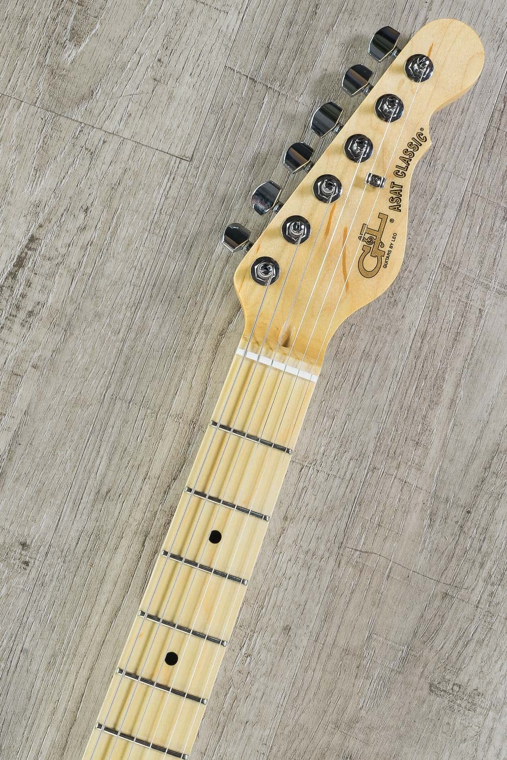 G&L USA Fullerton Deluxe ASAT Classic Bluesboy Electric Guitar, Swamp Ash Body, Maple Fingerboard, Hard Case - Blueburst