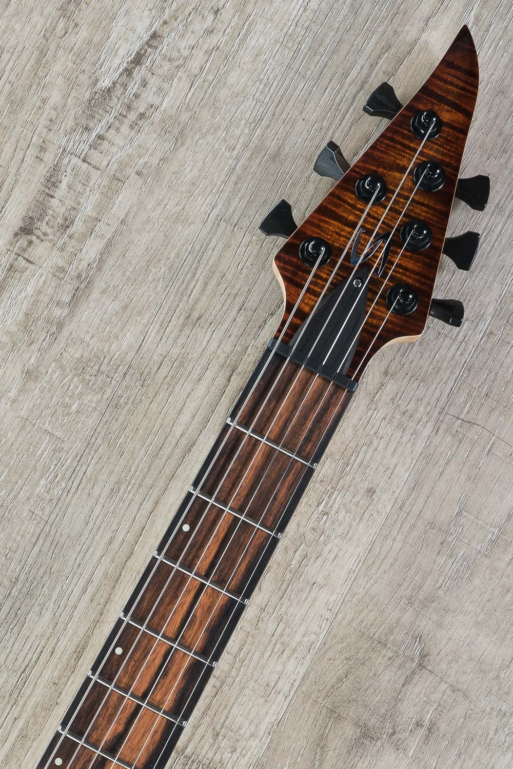 Skervesen 4AP Soul Semi-Hollow Electric Guitar, Flame Maple Top, Bare Knuckle Pickups - Black Gold Burst