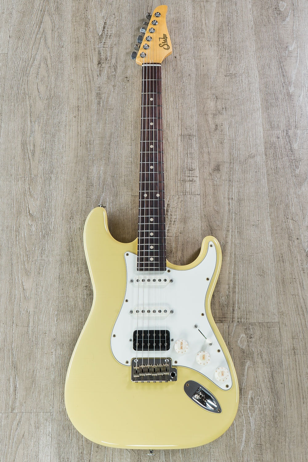Suhr Classic S Antique HSS Electric Guitar, Alder Body, Rosewood Fingerboard, Gig Bag - Vintage Yellow