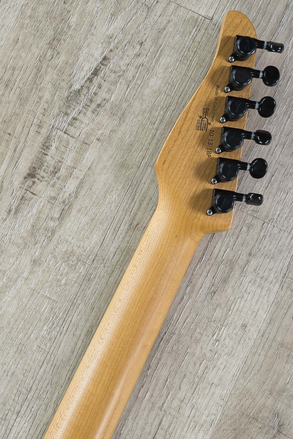 Anderson Guitarworks Drop Top Electric Guitar, Flame Maple Top, Roasted Maple Neck, Hard Case - Black to Blue Burst